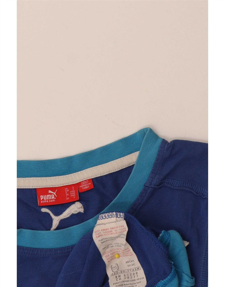Bluză cu vestă grafică Puma pentru bărbați, bumbac color bloc, albastru mic