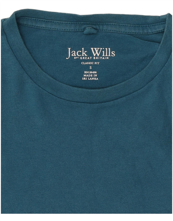 JACK WILLS Tricou Classic Fit pentru bărbați Top mic, albastru, bumbac