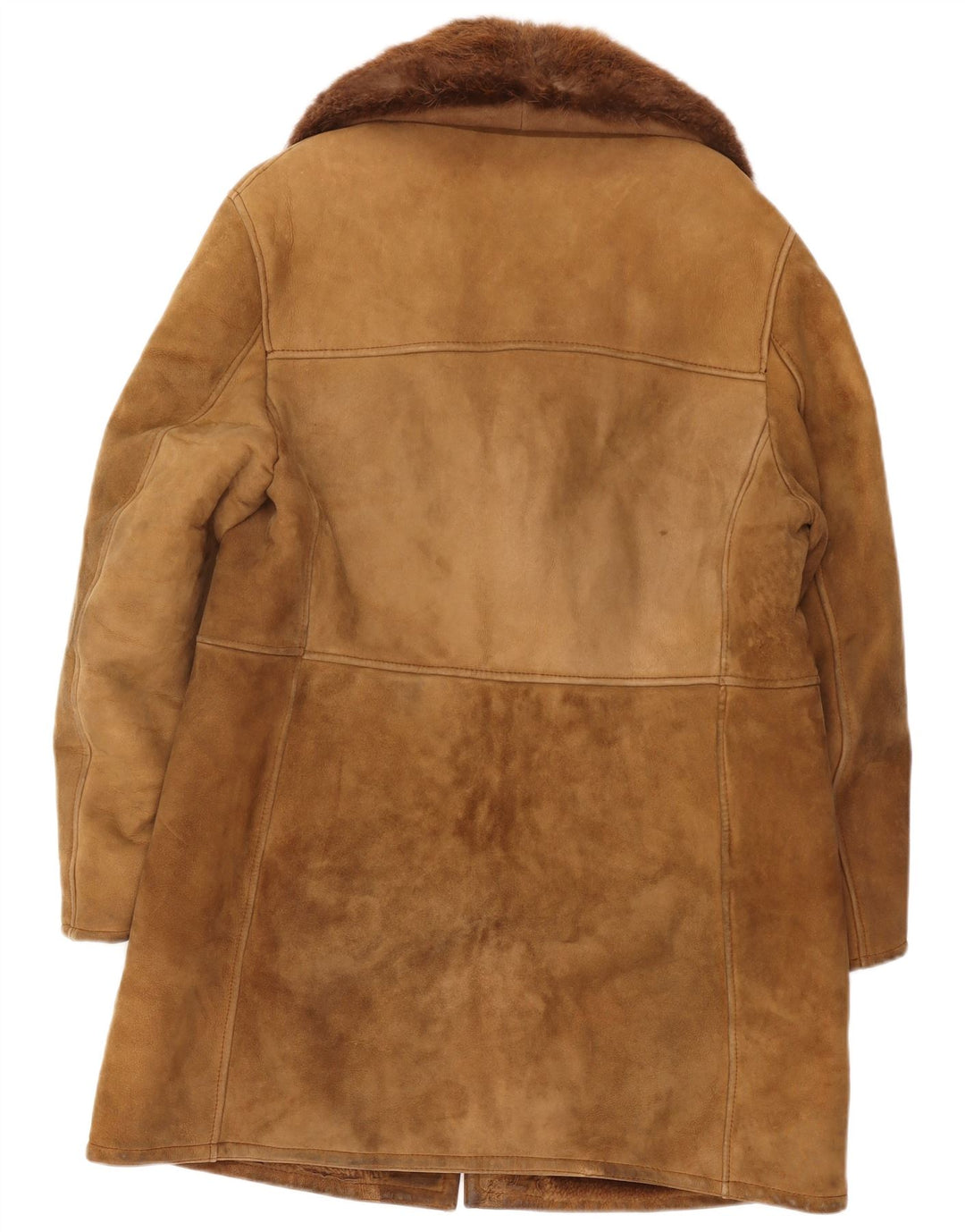 Pardesiu din shearling vintage pentru bărbați UK 38 Bej mediu