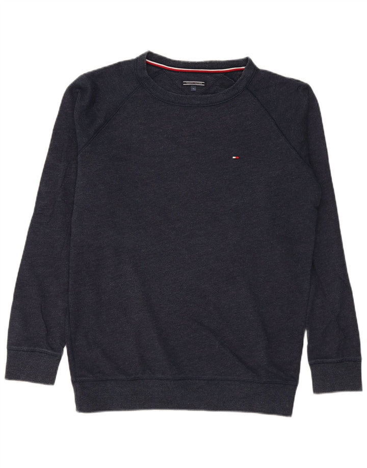 Hanorac pentru bărbați Tommy Hilfiger, cu tăiere obișnuită, pulover mediu din bumbac bleumarin
