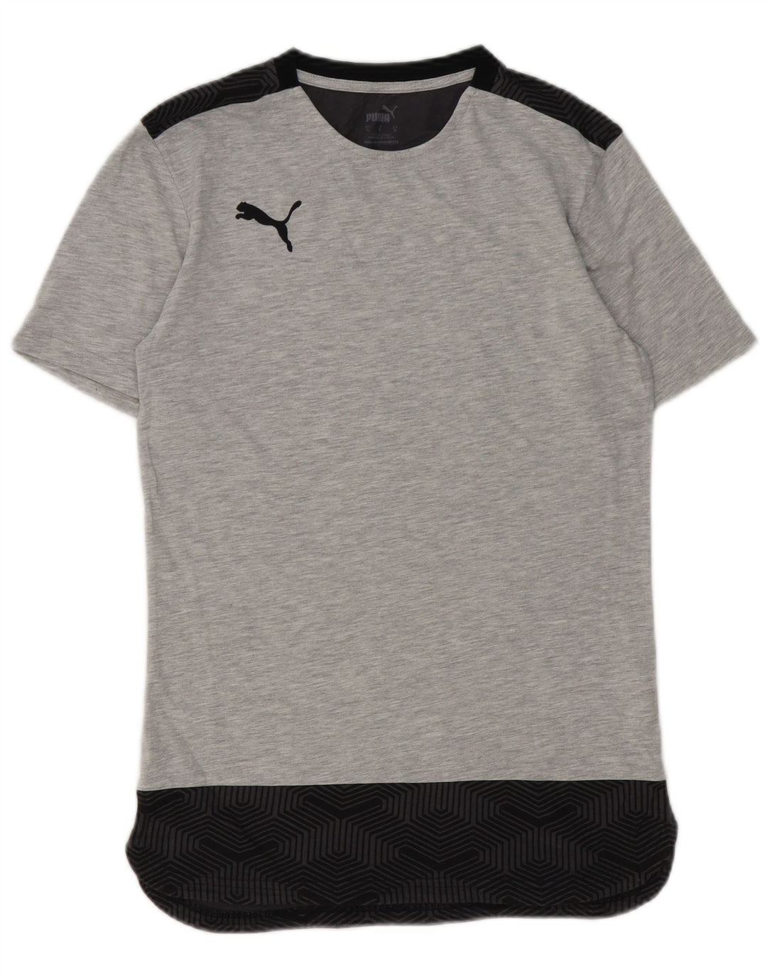 Tricou pentru bărbați Puma Top mic, gri, geometric, bumbac