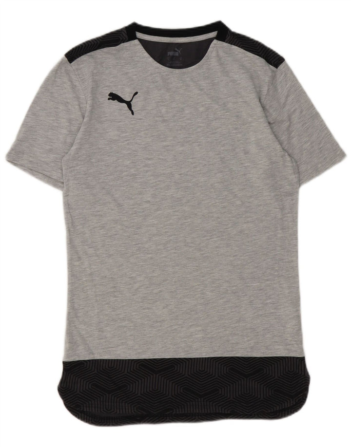 Tricou pentru bărbați Puma Top mic, gri, geometric, bumbac