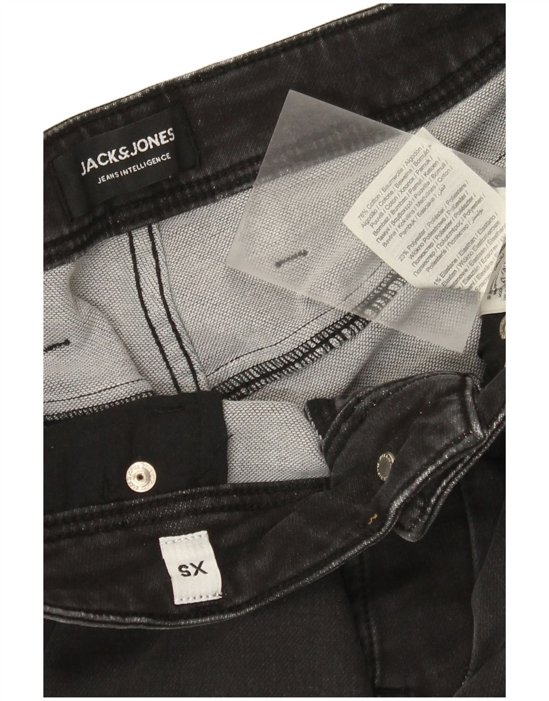 Pantaloni scurți Jack & Jones Regular Denim XS W28 bumbac gri