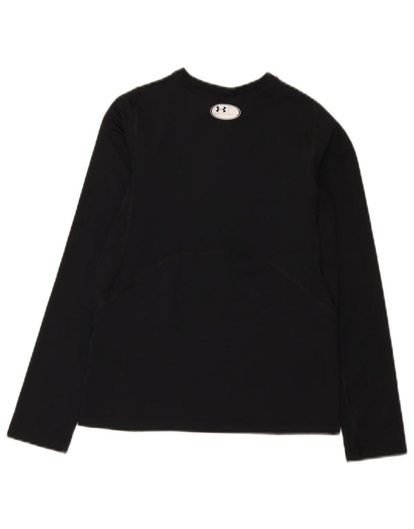 Under Armour Boys Heat Gear Top cu mânecă lungă 9-10 ani mediu negru