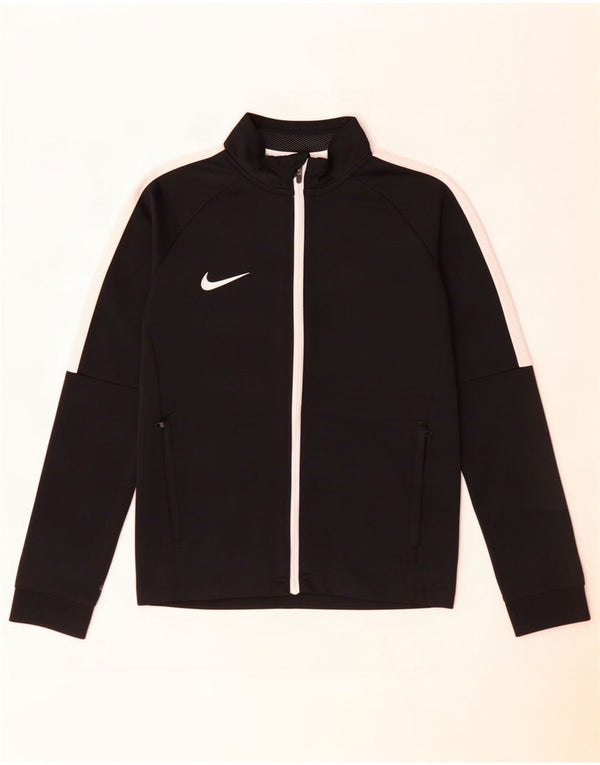 Jachetă de top pentru trening Nike Dri Fit pentru băieți 10-11 ani, mediu negru, color block