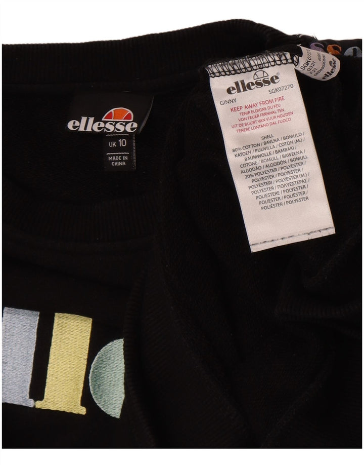 Pulover supradimensionat cu grafic pentru femei Ellesse UK 10 Mic Negru