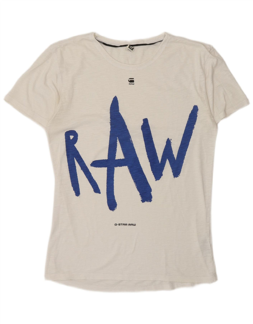 Tricou grafic pentru bărbați G-Star Top mediu alb bumbac cu pete