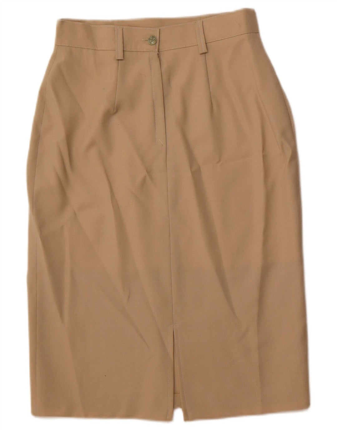 Fusta creion pentru femei VINTAGE IT 44 Medium W28 Lână maro