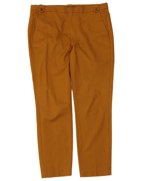 Zara Womens Slim Chino Trousers EU 40 Medium W30 L28 Brown