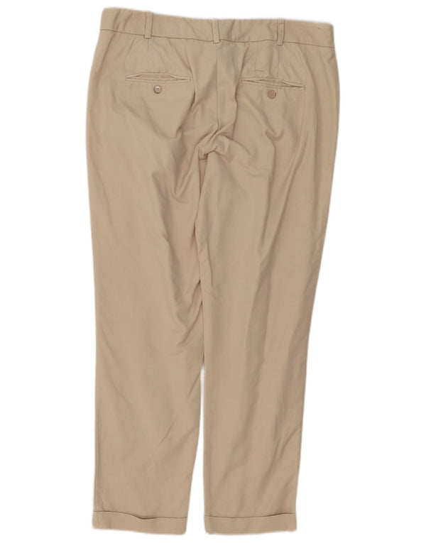 Pantaloni chino slim pentru femei Zara EU 42 Large W32 L27 Bej Bumbac