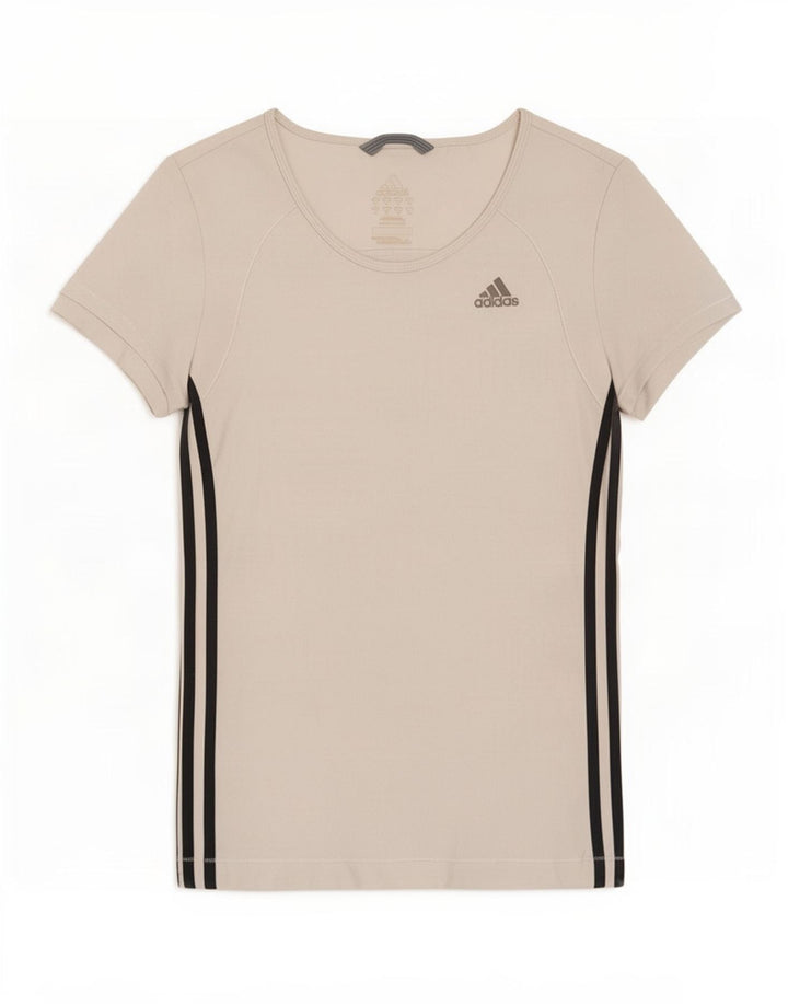 Tricou Adidas Climalite pentru femei Top UK 12 Poliester alb mediu