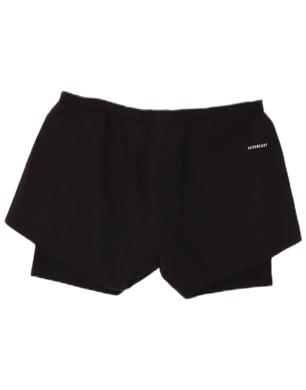 Pantaloni scurți sport Aeroready pentru femei Adidas UK 8/10 Poliester negru mic