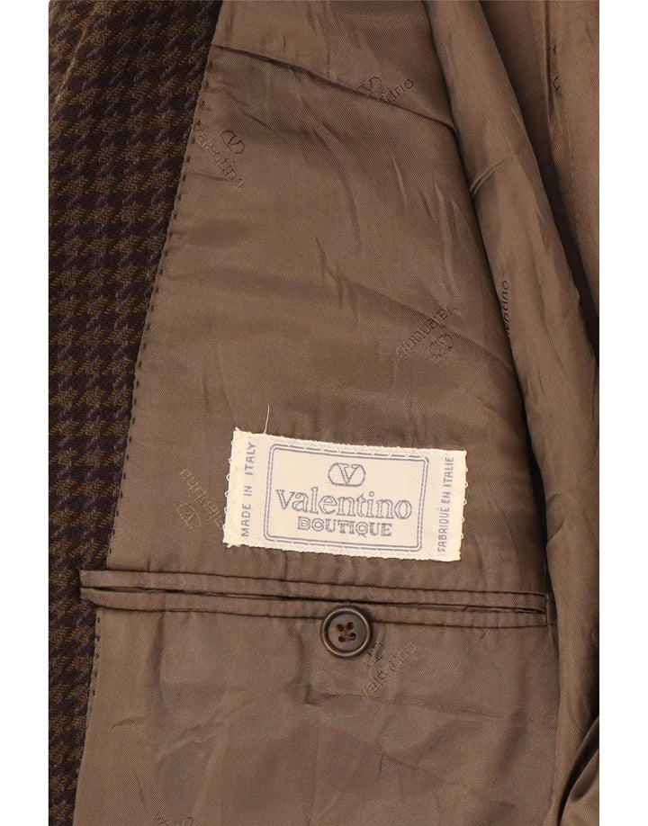 Jachetă Valentino pentru bărbați UK 38 Maro Mediu Houndstooth Clasic