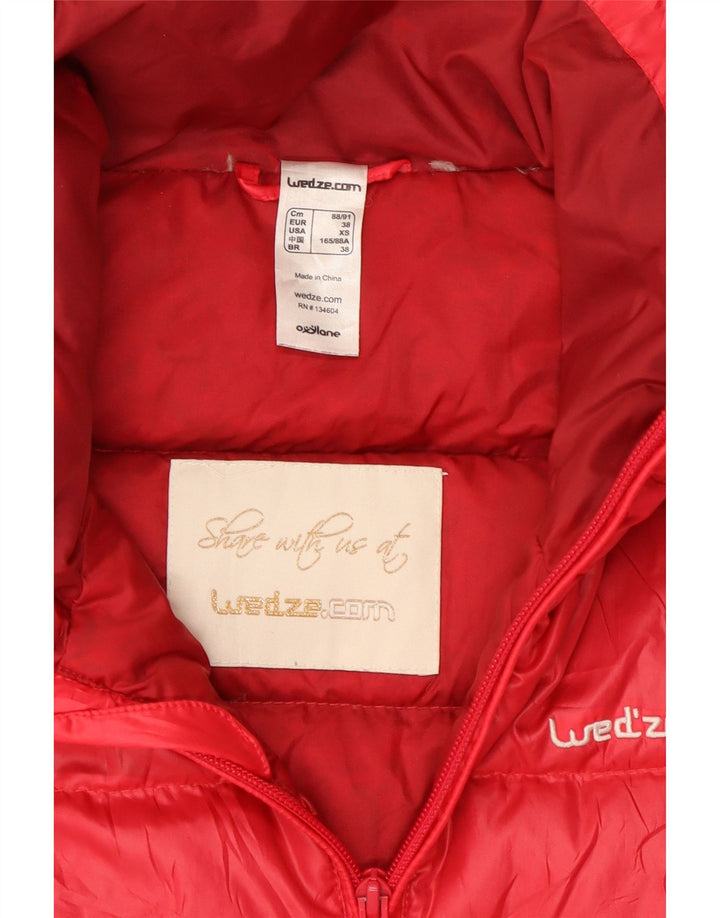 Jachetă căptușită pentru bărbați Wedze UK 34 XS Poliester color bloc roșu