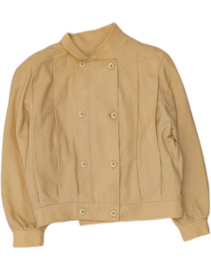 Bomber Vintage pentru femei UK 14 Medium Beige Lână