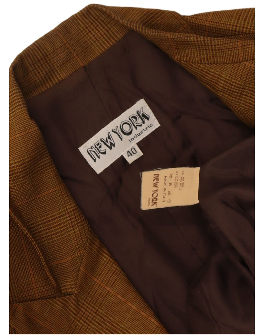 Blazer pentru femei New York Industrie IT 40 Small Beige Check