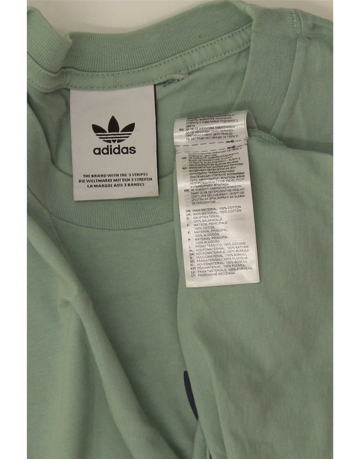 Tricou grafic pentru bărbați Adidas Top din bumbac verde mediu