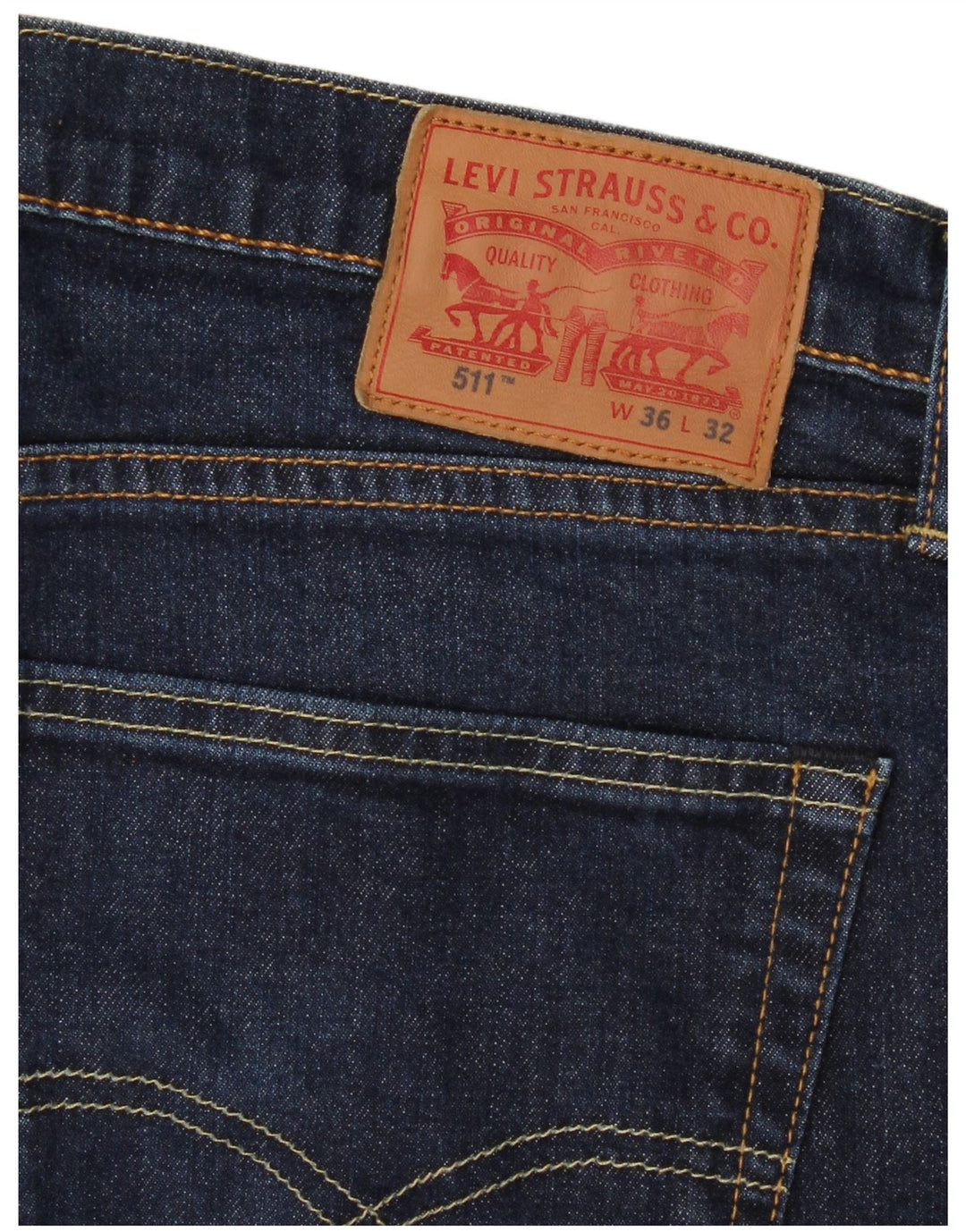 Blugi pentru bărbați Levi's 511 Slim W36 L32 Bumbac bleumarin