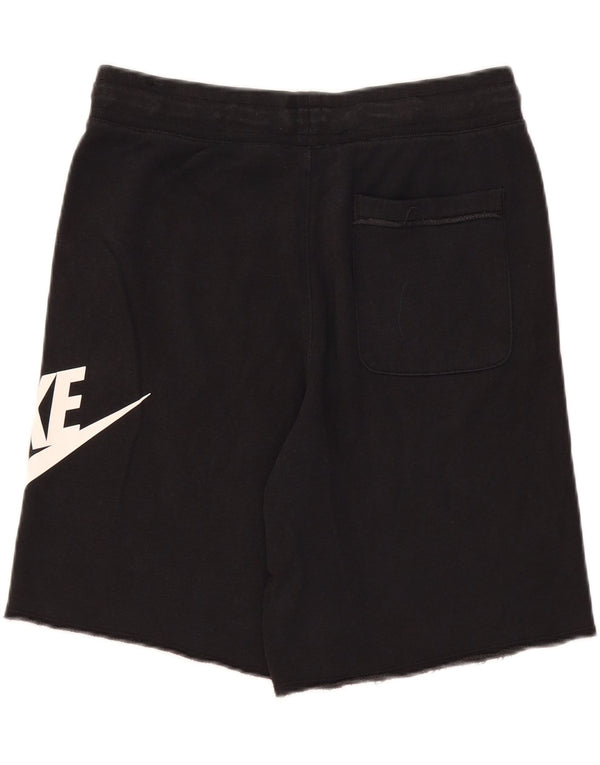 Pantaloni scurți sport grafic Nike pentru bărbați, bumbac mediu negru