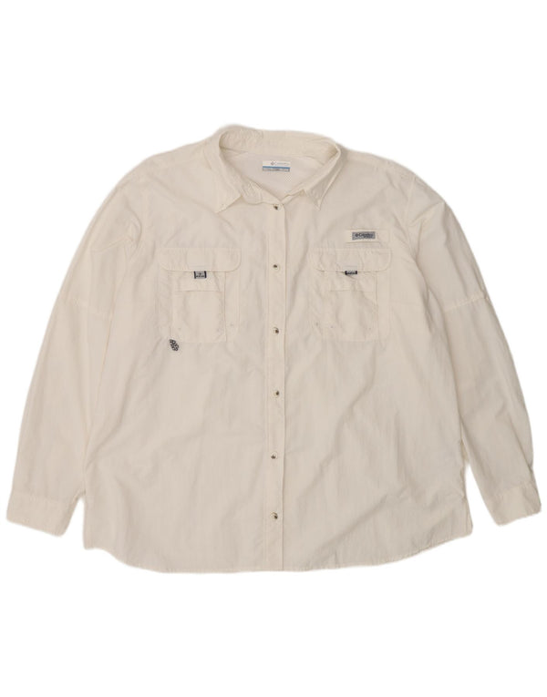 Cămașă de călătorie pentru bărbați Columbia 2XL, nailon alb