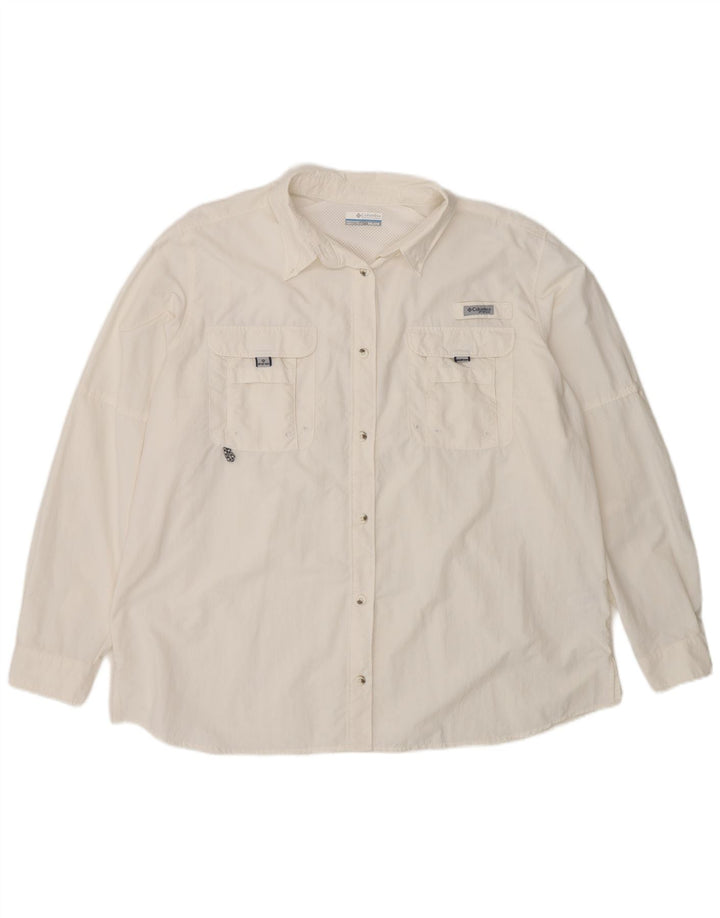 Cămașă de călătorie pentru bărbați Columbia 2XL, nailon alb