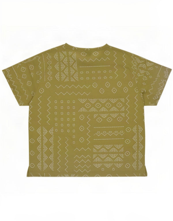 Tricou pentru femei Marks & Spencer Top UK 14 Large Green Geometric Poliester