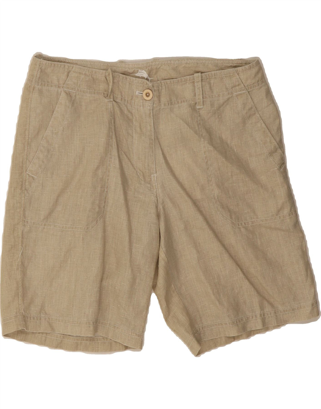 TOMMY BAHAMA Womens Chino Shorts US 6 Medium W32  Beige Linen Vintage Tommy Bahama and Second-Hand Tommy Bahama from Messina Hembry 
