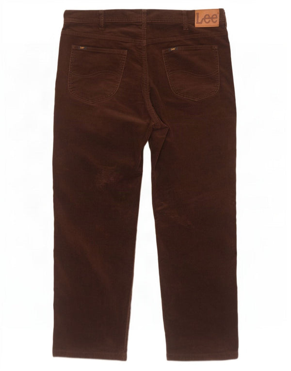 Pantaloni drepti din velur drept bărbați Lee Brooklyn W42 L29 bumbac maro