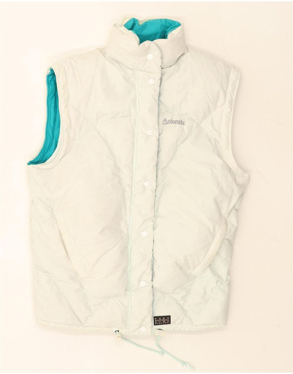 Gilet căptușit reversibil supradimensionat pentru femei Dolomite UK 14 Medium White