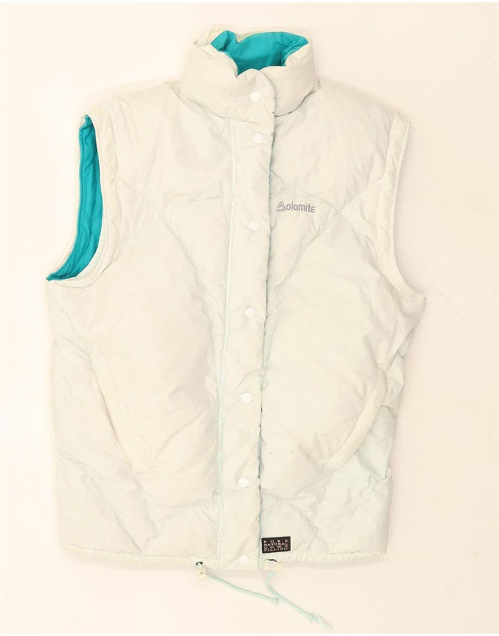 Gilet căptușit reversibil supradimensionat pentru femei Dolomite UK 14 Medium White