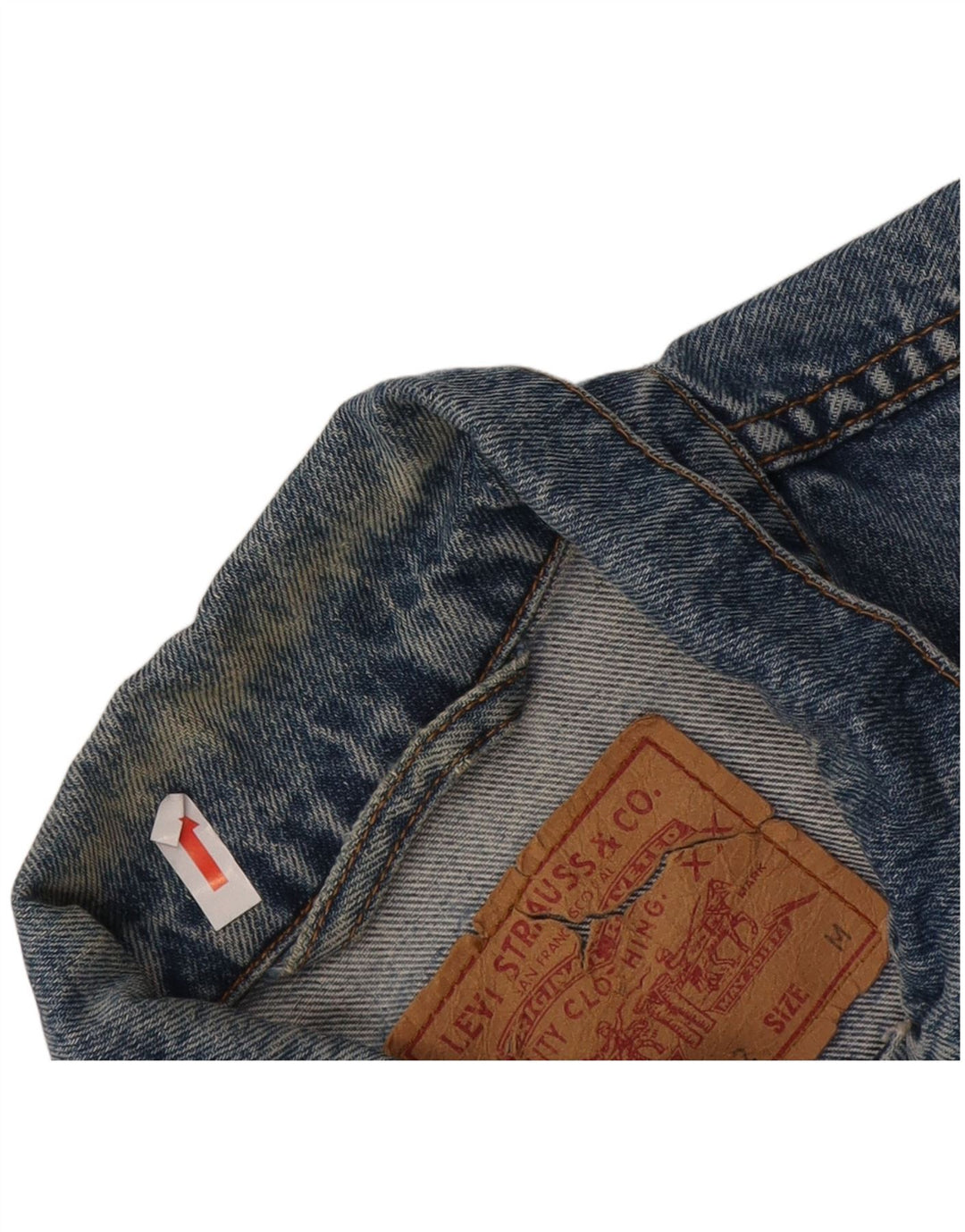 Jachetă de blugi pentru bărbați Levi's UK 38, bumbac albastru mediu