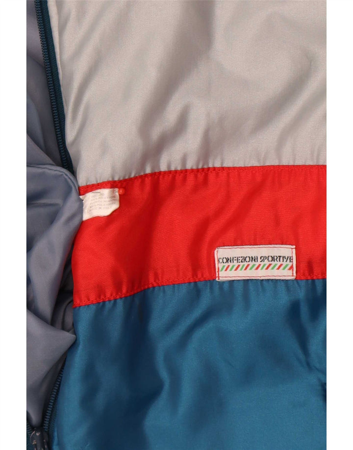 Jachetă căptușită vintage pentru bărbați UK 38, gri mediu, poliester color bloc