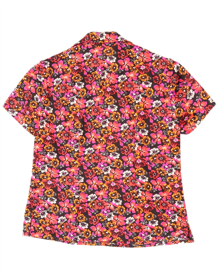 Bluză Vintage pentru femei UK 14 Large Red Floral