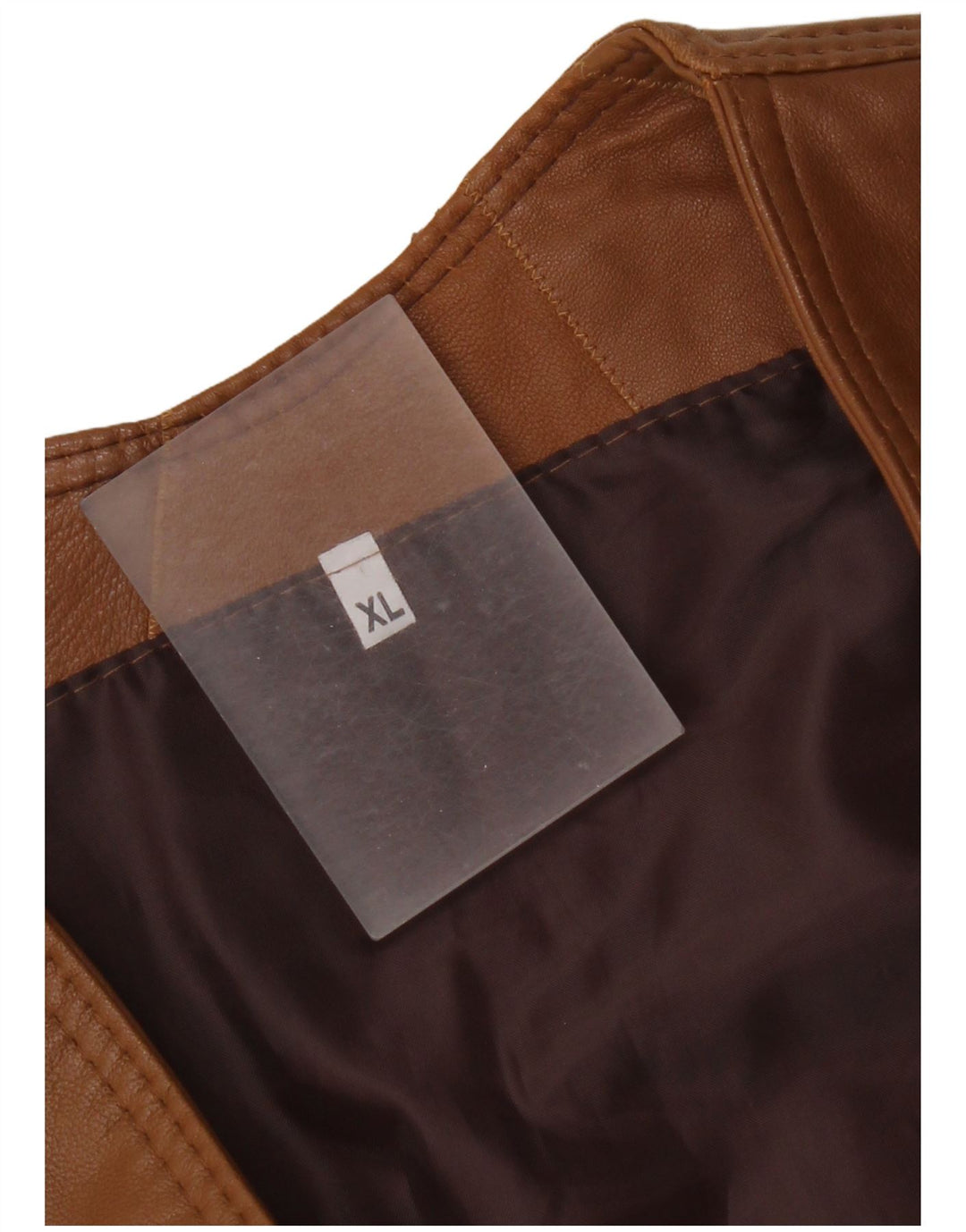 Vestă din piele vintage pentru bărbați XL maro