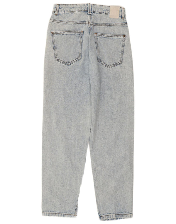 Blugi de damă Zara cu talie înaltă învechiți EU 36 XS L26 L27 Bumbac albastru