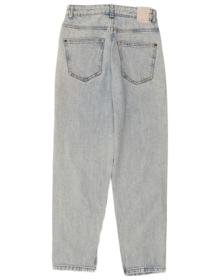 Blugi de damă Zara cu talie înaltă învechiți EU 36 XS L26 L27 Bumbac albastru