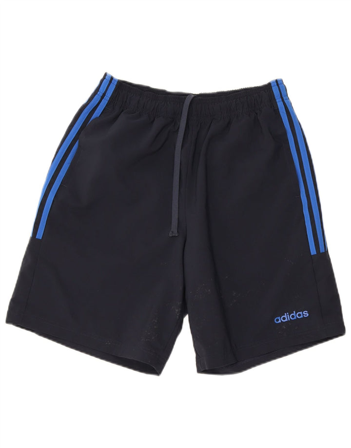 Pantaloni scurți sport Adidas pentru bărbați, poliester mediu bleumarin