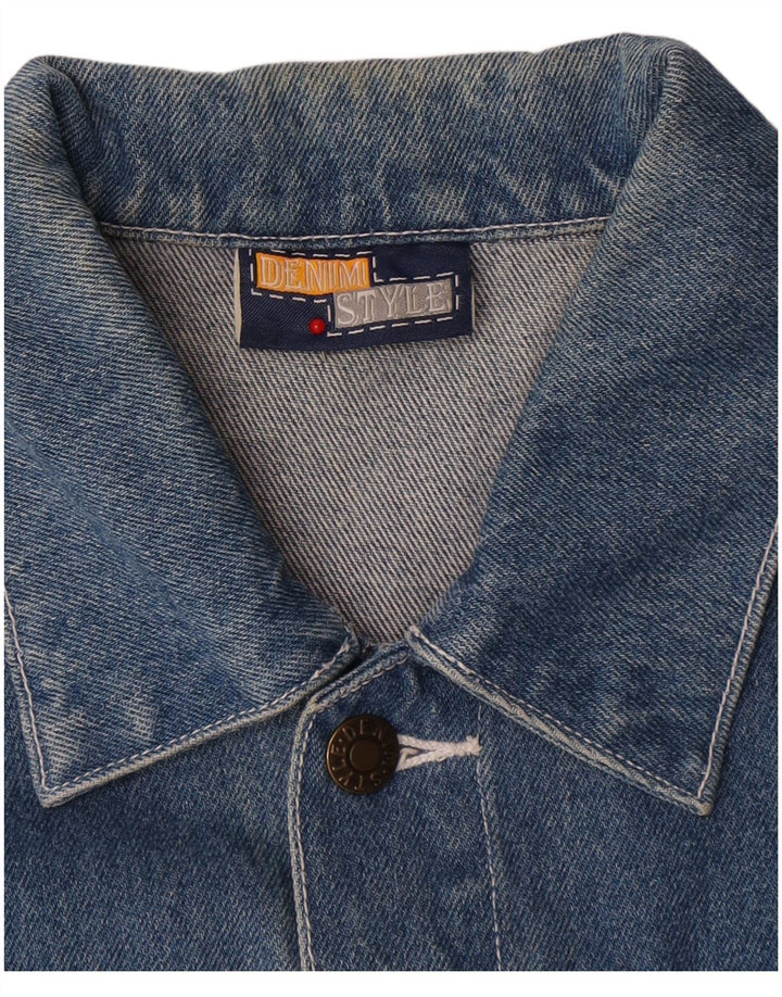Jachetă de blugi pentru bărbați în stil denim EU 50, mare, albastru, bumbac
