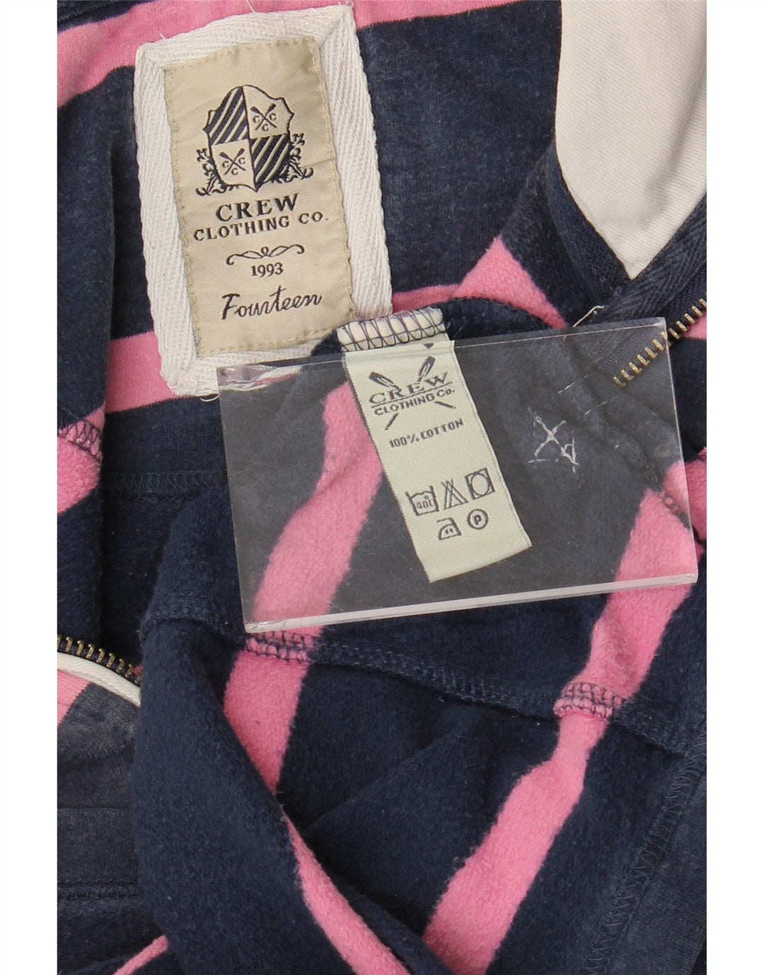 CREW CLOTHING Hanorac pentru femei Pulover UK 14 Mare bleumarin cu dungi