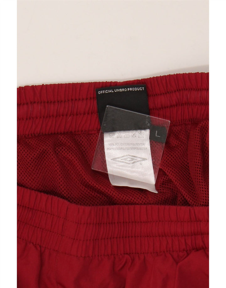 Umbro Pantaloni de trening pentru bărbați Joggeri mari, roșii, poliester color bloc