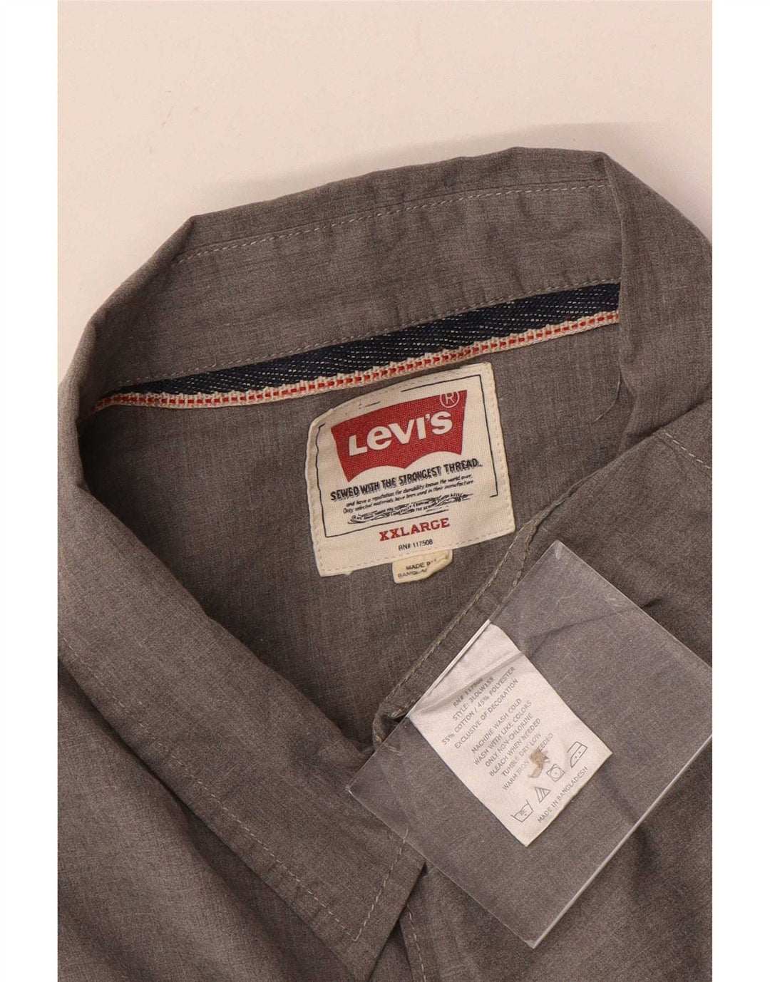 Cămașă pentru bărbați Levi's 2XL bumbac gri