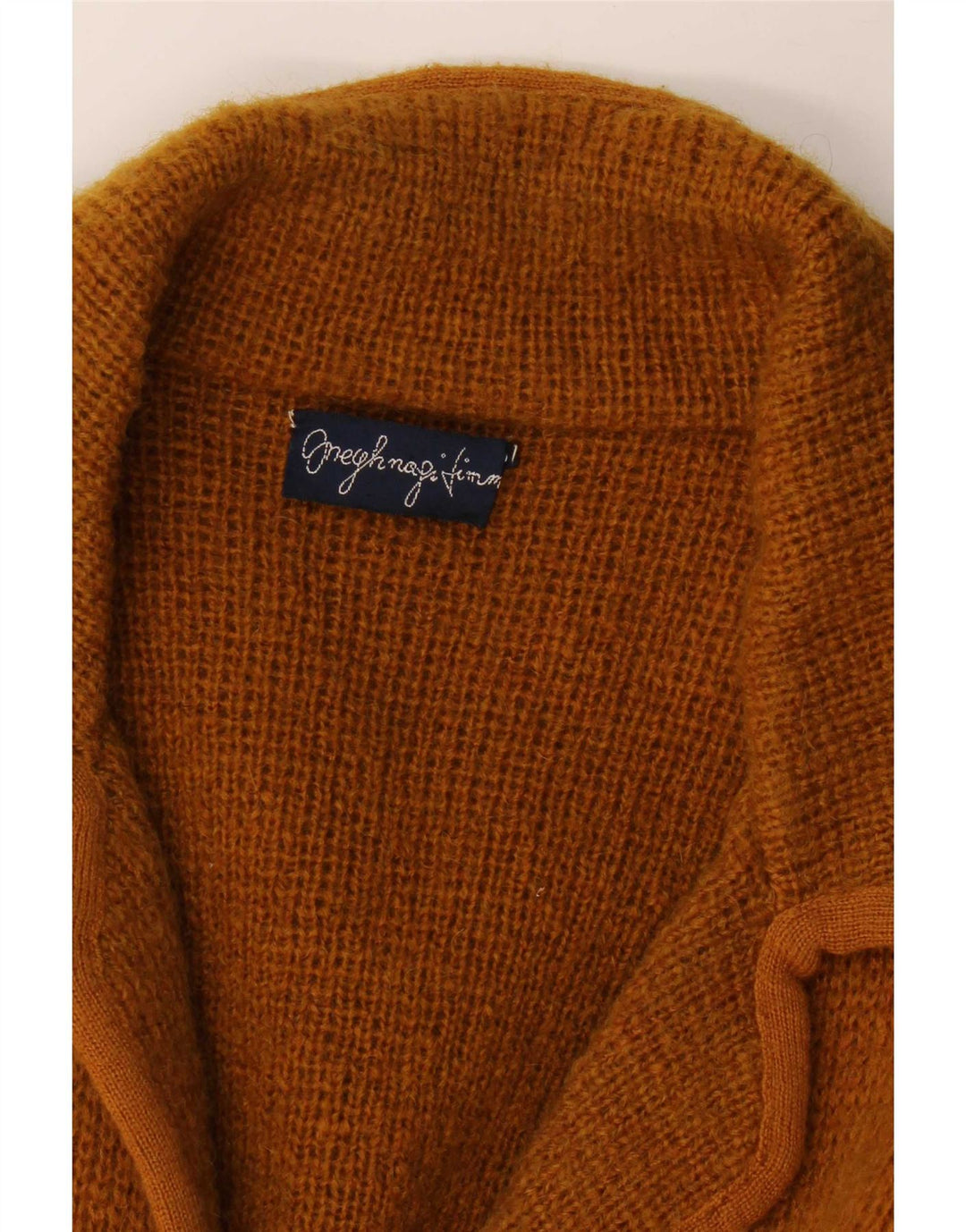 Jachetă vintage pentru femei din tricot cu 2 nasturi, maro mediu, UK 14