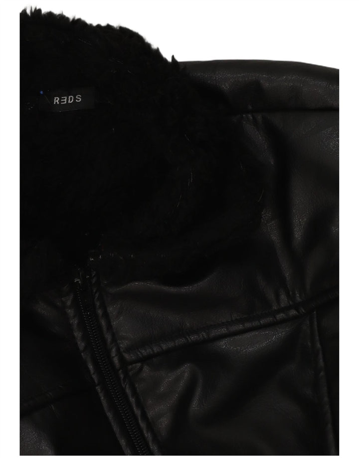 Jachetă din shearling pentru femei REDS UK 12 Medium Black