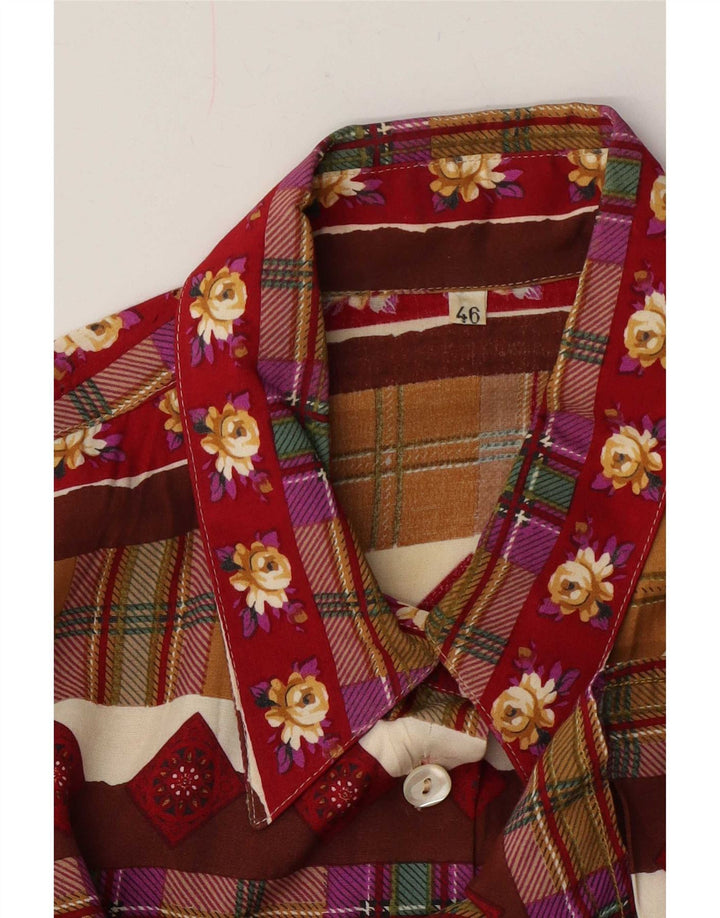 Cămașă Vintage Femei IT 46 Large Multicolor Geometric