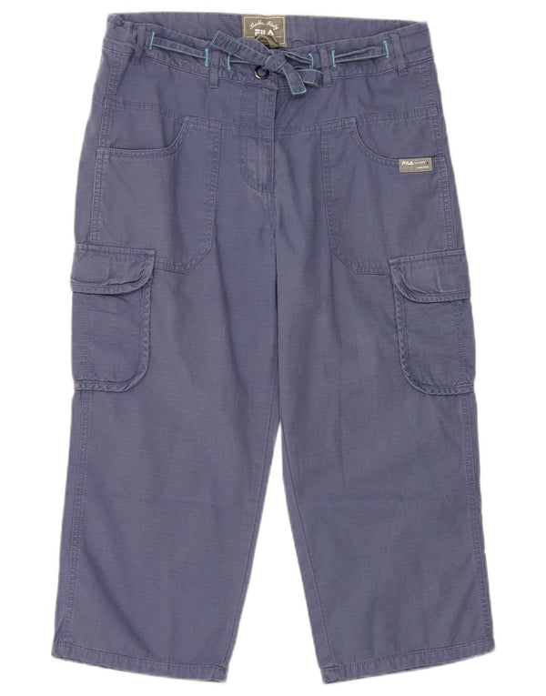Pantaloni cargo Fila Capri pentru femei UK 12 Medium W30 L20 Bumbac albastru