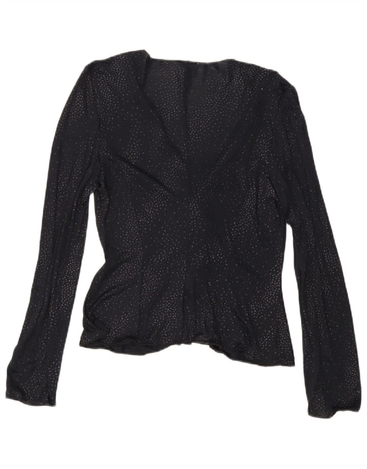 Bluză cu mânecă lungă pentru femei Armani IT 44 Medium Black Spotted