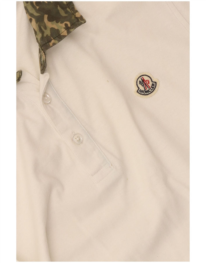 Cămașă polo Moncler pentru bărbați, slim, camuflaj alb mediu