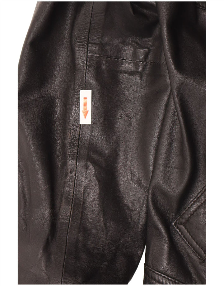 Jachetă de piele cu glugă pentru femei Street One UK 14 Medium Black Leather