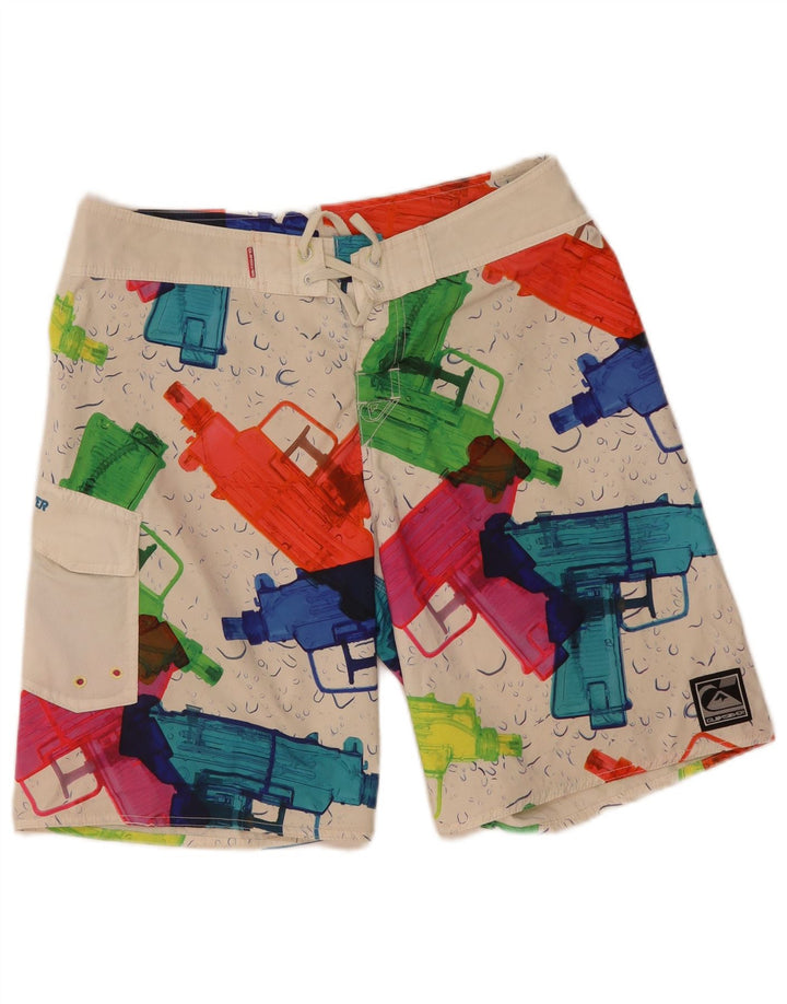 Pantaloni scurți de înot grafic Quiksilver pentru bărbați, poliester multicolor medii