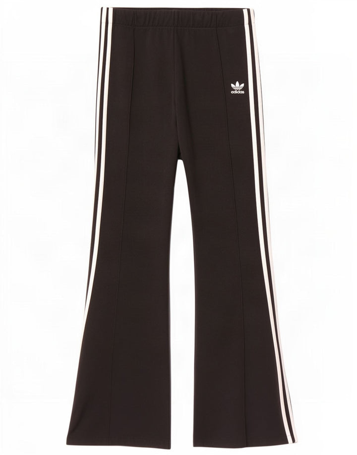 Pantaloni de trening Adidas Flare pentru femei UK 12 Poliester mediu negru